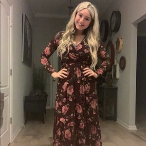 Abercrombie & Fitch long sleeve maxi dress